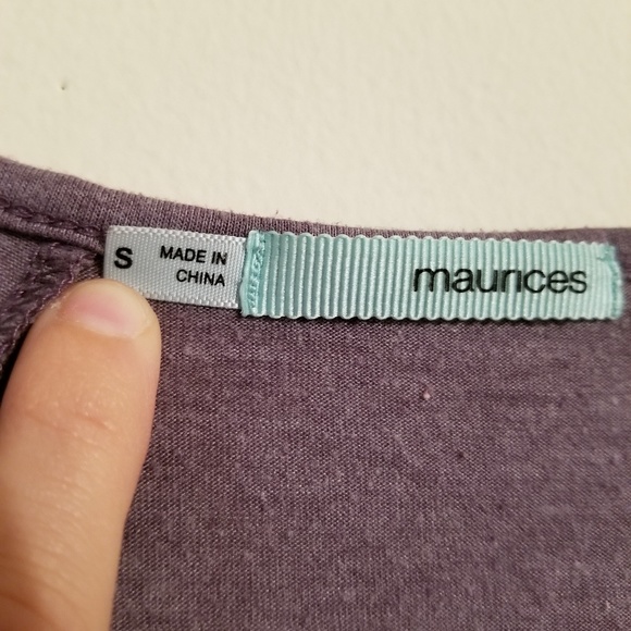 Purple Ruffle Maurices Blouse - Picture 2 of 3